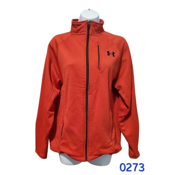Under Armour Woman's Athletic Jacket-red w/black accents, size S - Picture 1 of 9